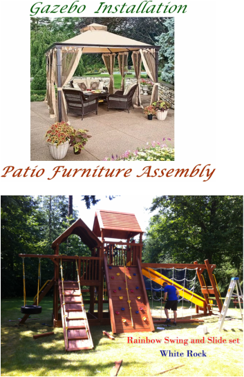 Swing, Slide, and Gazebo Assembly